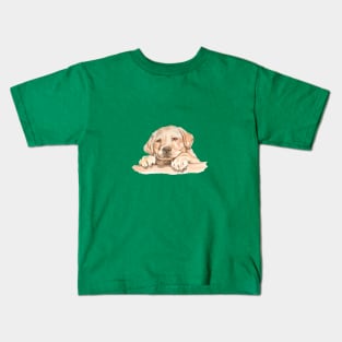 Golden Labrador Puppy Kids T-Shirt